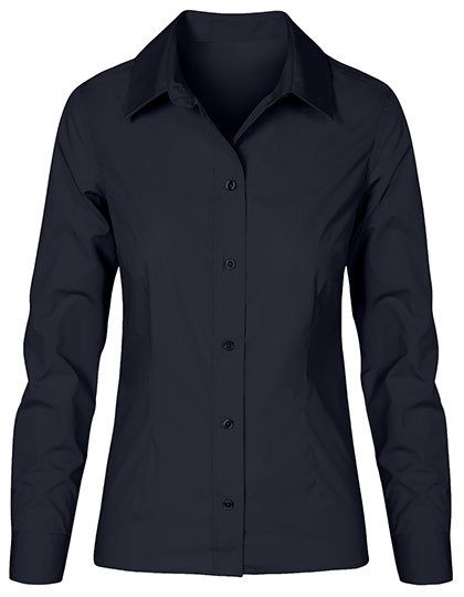 Women´s Poplin Shirt Long Sleeve – Promodoro in Navy