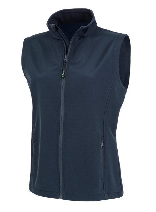 Women´s Recycled 2-Layer Printable Softshell Bodywarmer – Result Recycled in Navy