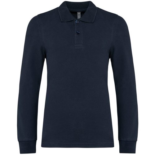 Polohemd mit langen Ärmeln für Kinder. K269 – Kariban in Navy