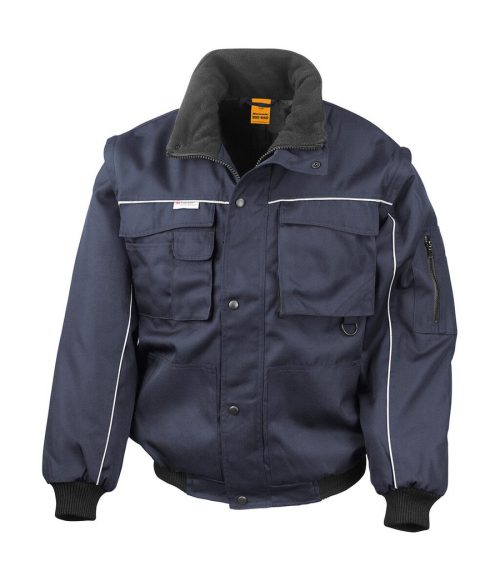 Zip Sleeve Heavy Duty Jacket – Result Workguard in Navy