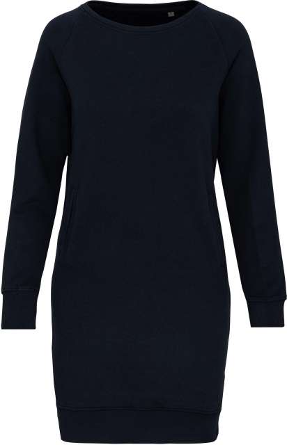 Organic Fleece Lounge Dress – Kariban in Navy