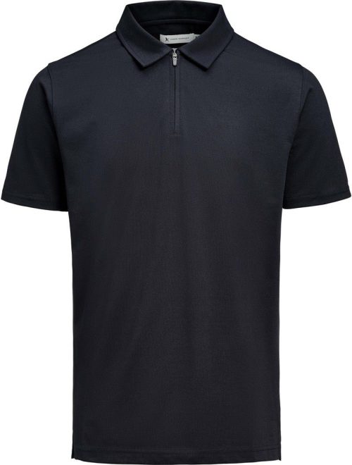 Herren Piqué Polo mit Zip Montana Polo – James Harvest in Navy