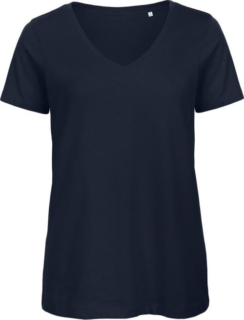 Damen V-Ausschnitt T-Shirt Inspire V T /women_° – B&C in Navy