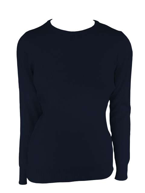 Women’s Crew Neck Fine Gauge Cotton Pullover – Legend Classics in Navy