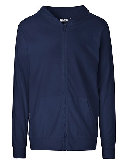Unisex Jersey Hoodie With Zip – Neutral in Navy