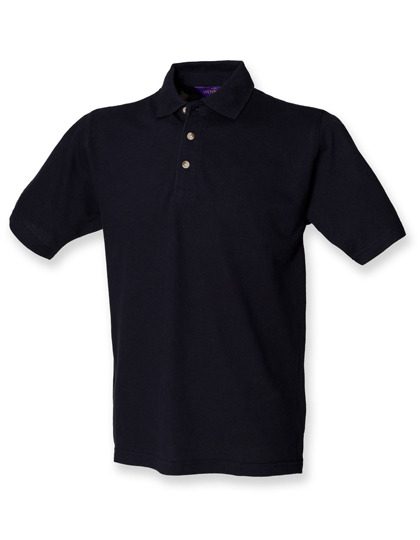 Classic Cotton Piqué Polo Shirt – Henbury in Navy