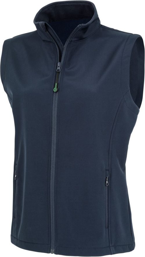 Damen 2-Lagen Softshell Gilet "Printable" R 902F – Result in Navy