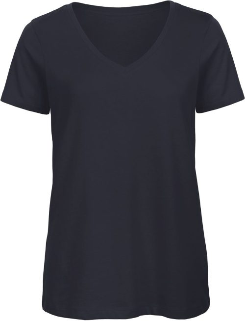 Ladies' Organic Inspire Cotton V-neck T-shirt TW045 – B&C in Navy