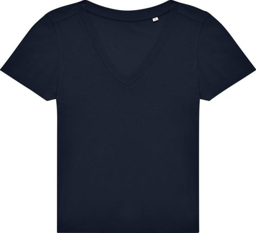 Damen V-Ausschnitt T-Shirt #E150 V /women – B&C in Navy
