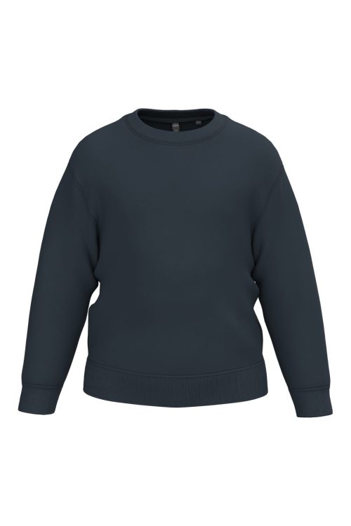 Recyceltes Kinder-Sweatshirt mit Rundhalsausschnitt K4043 – Kariban in Navy