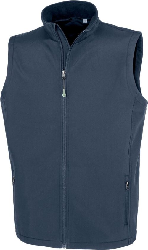 Herren 2-Lagen Softshell Gilet "Printable" R 902M – Result in Navy