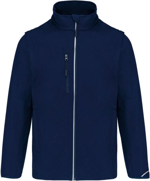 3-Lagen Softshell Jacke mit abnehmbaren Ärmeln PA 323 – Kariban ProAct in Navy