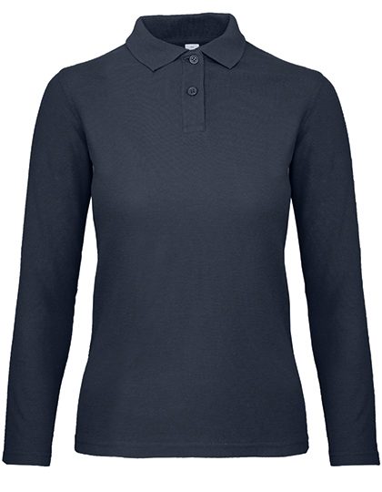 Women´s Long Sleeve Polo ID.001 – B&C BE INSPIRED in Navy