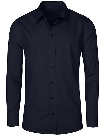 Men´s Poplin Shirt Long Sleeve – Promodoro in Navy