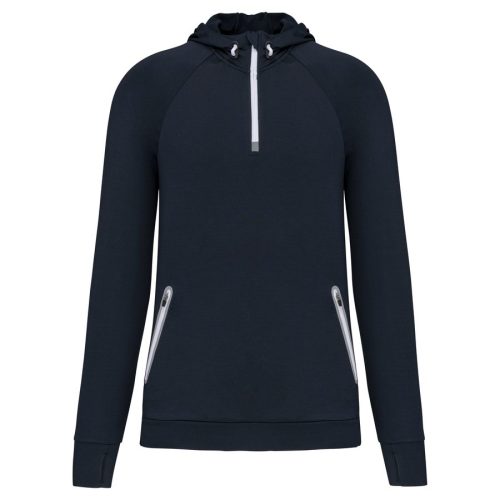 Kapuzen-Sweatshirt 1/4 Sport-Reißverschluss Unisex PA360 – Proact in Navy