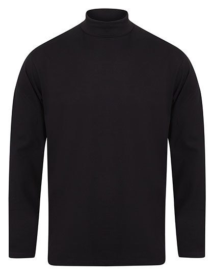 Roll-Neck Long-Sleeve Top – Henbury in Navy