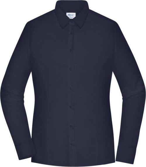 Popeline Slim Fit Bluse langarm JN 1371 – Daiber in Navy