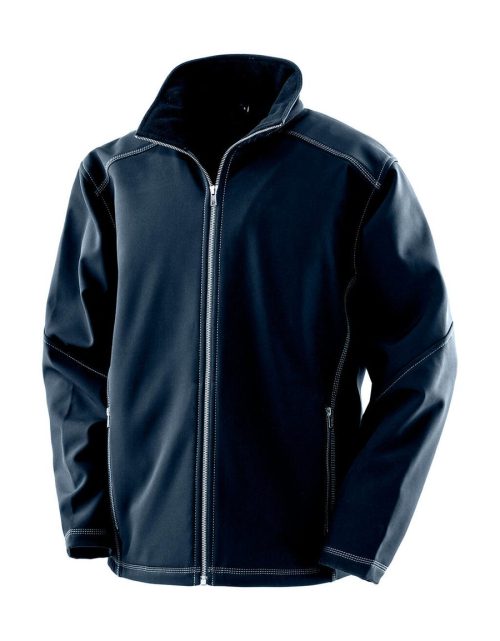 Men´s Treble Stitch Softshell Jacket – Result Workguard in Navy