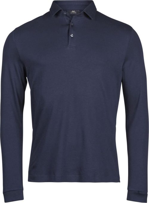 Pima Baumwoll Polo langarm TJ 1442 – Tee Jays in Navy