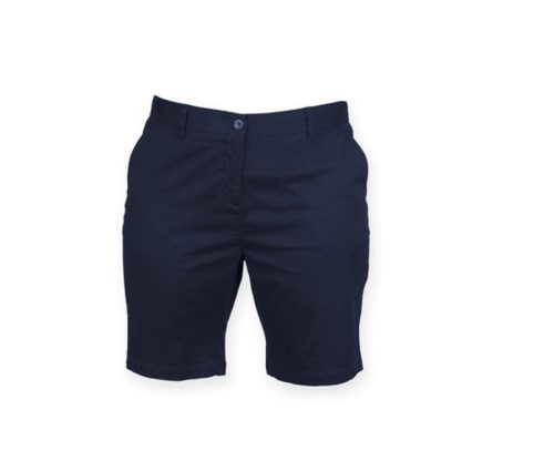 Ladies' Stretch Chino Shorts FR606 – Front Row in Navy