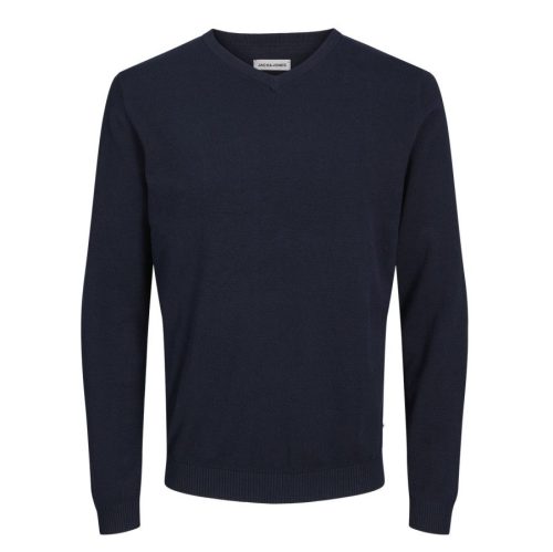 Basic Knit V-Neck 12137194 – JACK&amp;JONES in Navy Blazer