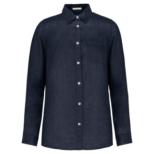 Leinen-Hemd für Herren NS504 – Spasso in Navy Blue