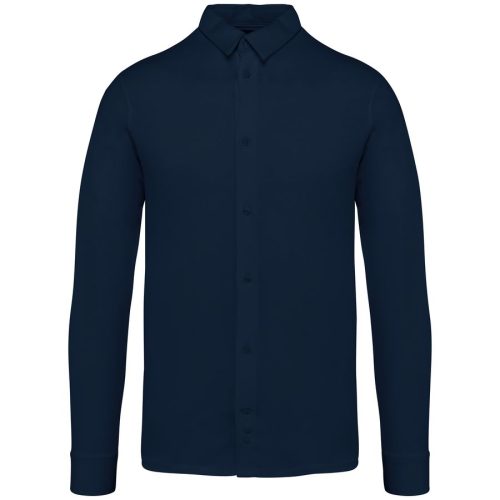 Herrenhemd aus Jersey NS510 – Native Spirit in Navy Blue