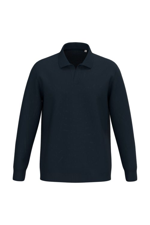 Herrenpullover mit Polokragen SP901 – Spasso in Navy Blue