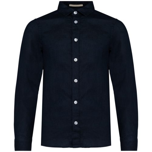 Leinenhemd für Kinder SP512 – Spasso in Navy Blue