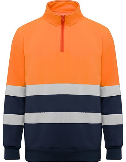 Sweatshirt Spica – Roly Workwear in Navy Blue 55/Fluor Orange 223