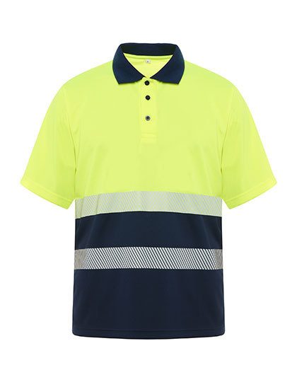 Polo Shirt Vega – Roly Workwear in Navy Blue 55/Fluor Yellow 221