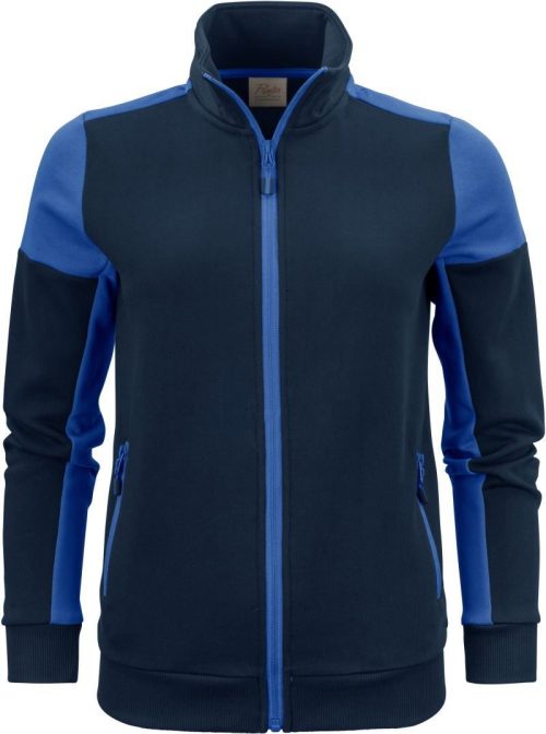 Damen Sweatjacke Prime Sweater Full Zip Women – Printer in Navy/Cobalt