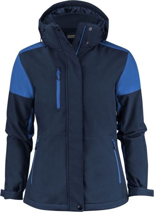 Damen Winter Softshell Jacke Prime Padded Softshell Women – Printer in Navy/Cobalt