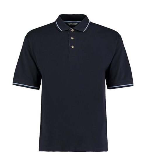 Classic Fit St. Mellion Polo – Kustom Kit in Navy/Light Blue