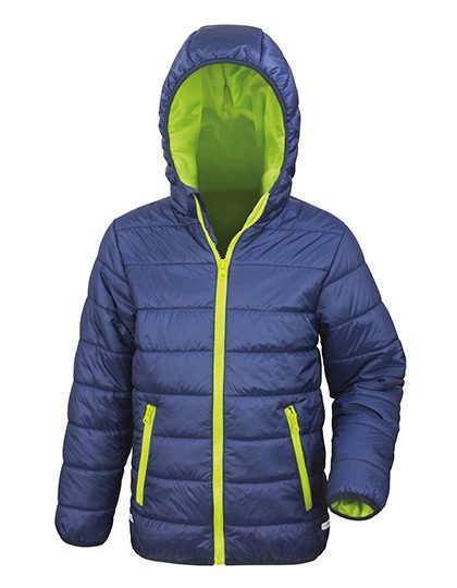 Youth Soft Padded Jacket – Result Core in Navy/Lime