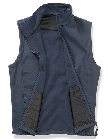 Men's Printable Softshell Bodywarmer with Recycled Fleece Inner – Result Recycled in Navy/Navy