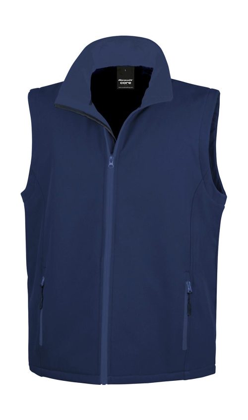 Men's Printable Softshell Bodywarmer R232M – Result Core in Navy/Navy