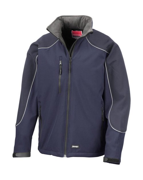 Hooded Soft Shell Jacket – Result Workguard in Navy/Navy
