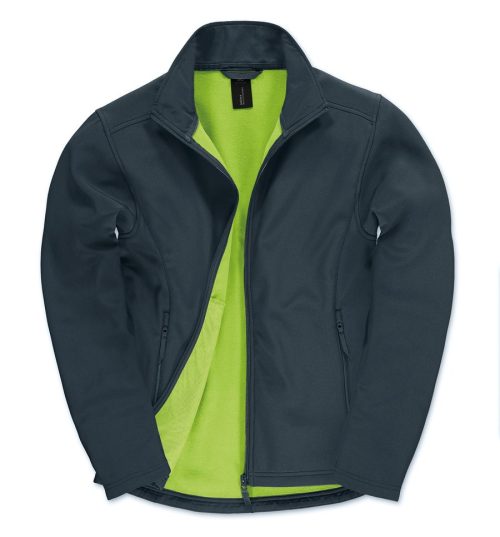 Id.701 Softshell / Men JUI62 – B&C in Navy / Neon Green