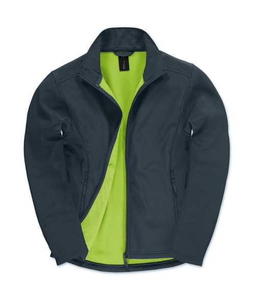 Id.701 Softshell Jacket JUI62 – B&C Outerwear in Navy/Neon Green