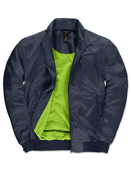 Men´s Jacket Trooper – B&C COLLECTION in Navy/Neon Green