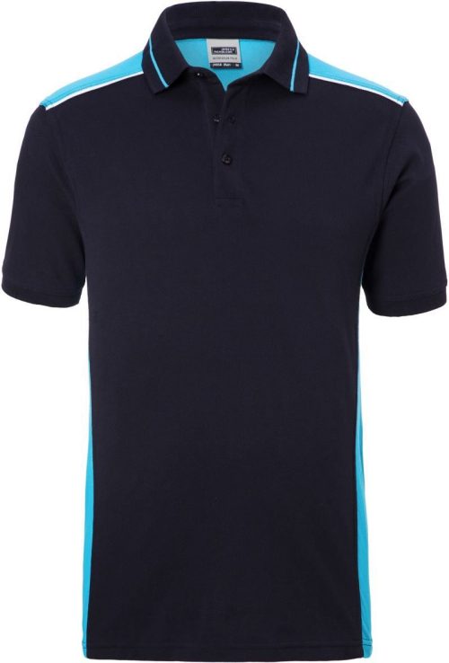 Herren Workwear Piqué Polo - Color JN 858 – Daiber in Navy/Turquoise