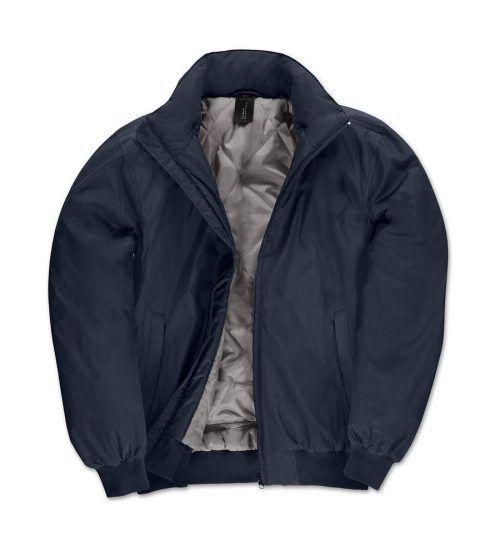 Crew Bomber/men Jacket JM961 – B&C Outerwear in Navy/Warm Grey