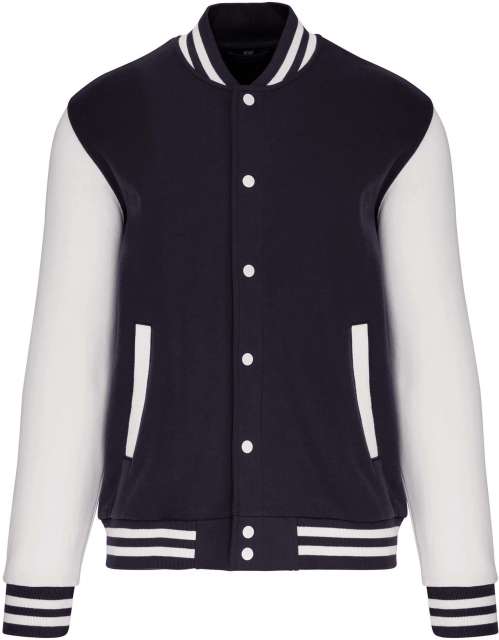 Kids Teddy Fleece Jacket – Kariban in Navy/White
