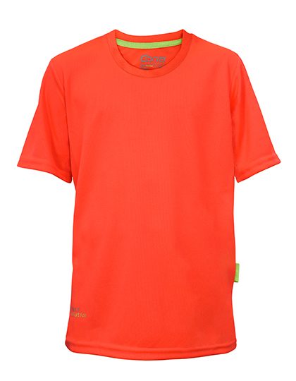 Kids Evolution Tech Tee – CONA SPORTS in Neon Coral