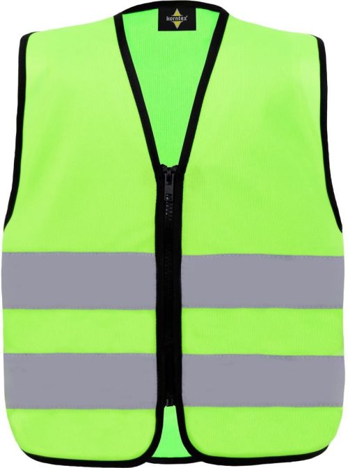 Kinder Warnweste KWRX – Aalborg – Korntex in Neon Green