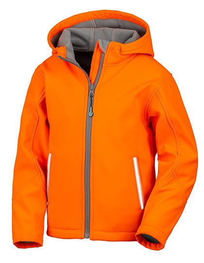Youth TX Performance Hooded Soft Shell Jacket – Result Core in Neon Orange