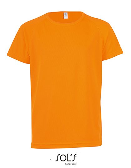 Kids´ Raglan Sleeved T-Shirt Sporty – SOL´S in Neon Orange