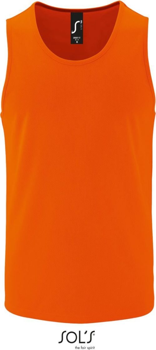 Herren Sport Shirt ärmellos Sporty TT Men – SOL'S in Neon Orange