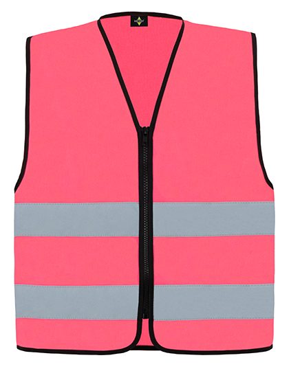 Hi-Vis Safety Vest Cologne With Front Zipper – Korntex in Neon Pink